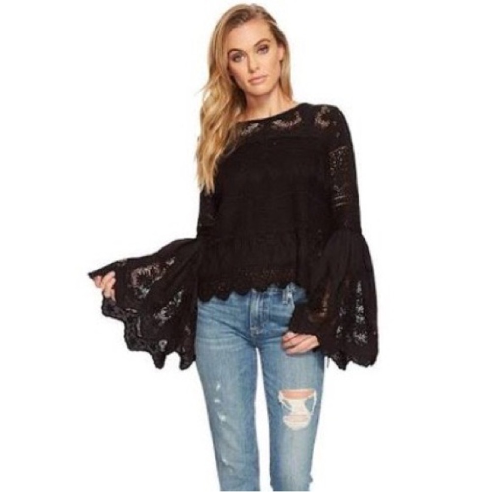 Free People Once Upon A Time Sweater in black - Medium